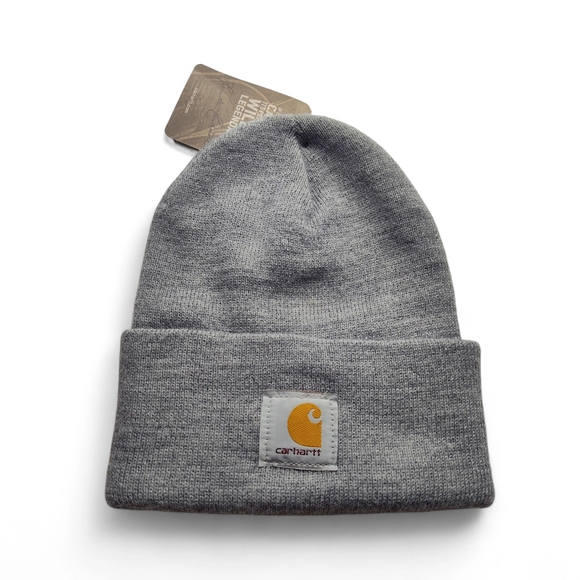 Carhartt Other - Carhartt Gray Beanie with Red Embroidery